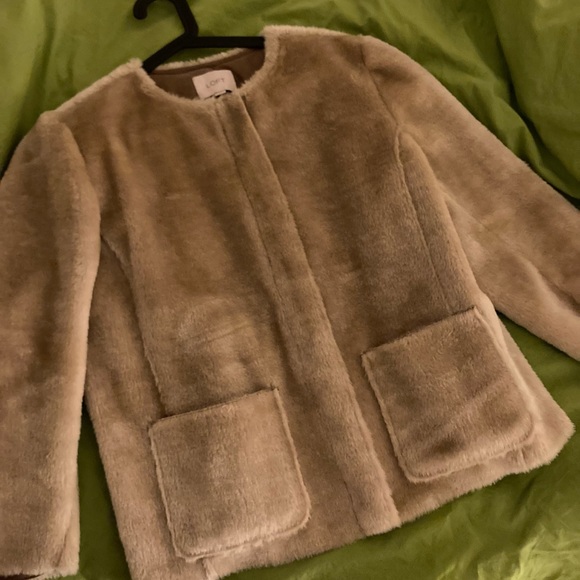 Loft beige dress jacket - faux fur - Picture 3 of 3